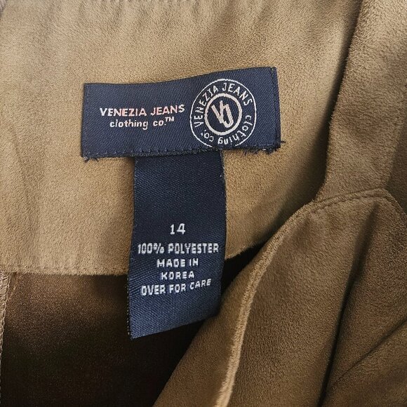 Venezia Western Laser Cut Floral Hem Youth midi Romper Suede Coverall Dress 14 - Picture 4 of 7